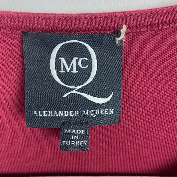 Alexander McQueen 3/4 Sleeve Zip Oxblood Dress L - Picture 5 of 12